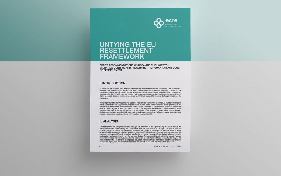 Policy Note: Untying the EU Resettlement Framework
