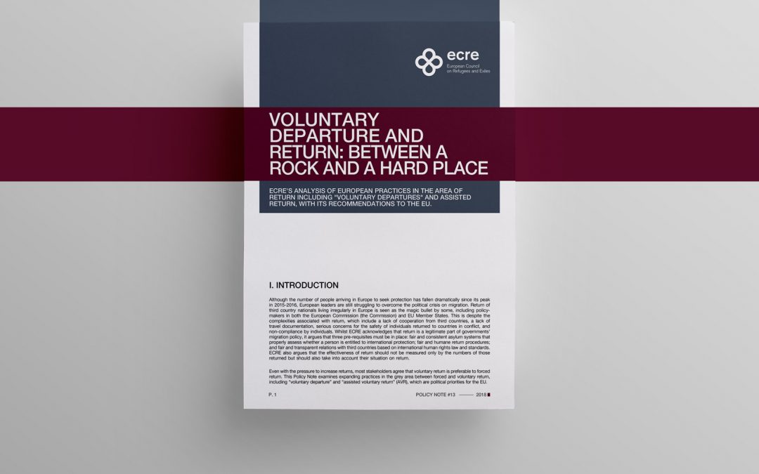 ECRE Policy Note: Voluntary Departure and Return: Between a Rock and a Hard Place