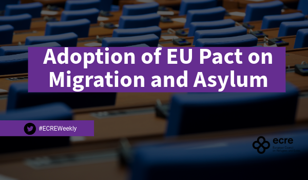 Adoption of EU Pact on Migration and Asylum