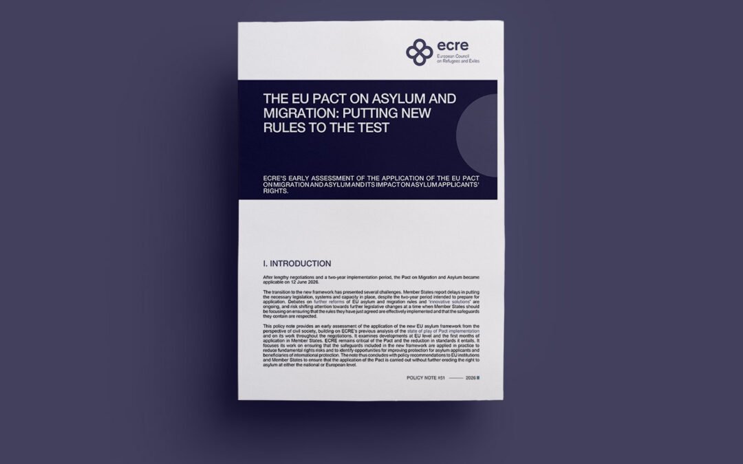 ECRE Policy Note: The EU Pact on Asylum and Migration: Putting new rules to the test